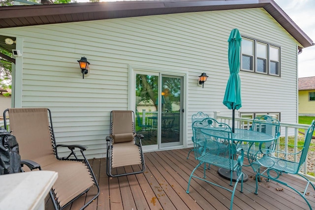 view of wooden deck