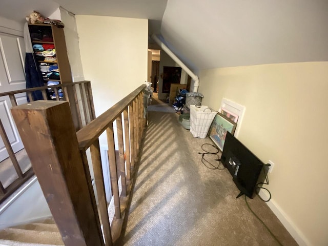 interior space featuring lofted ceiling