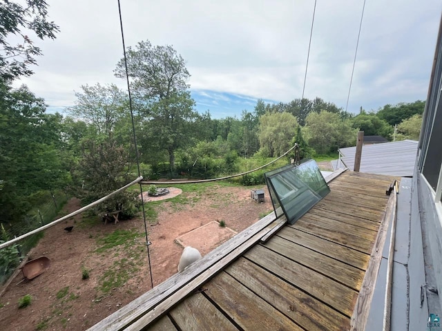 view of storm shelter