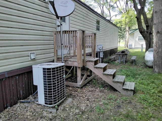 exterior details featuring central AC unit