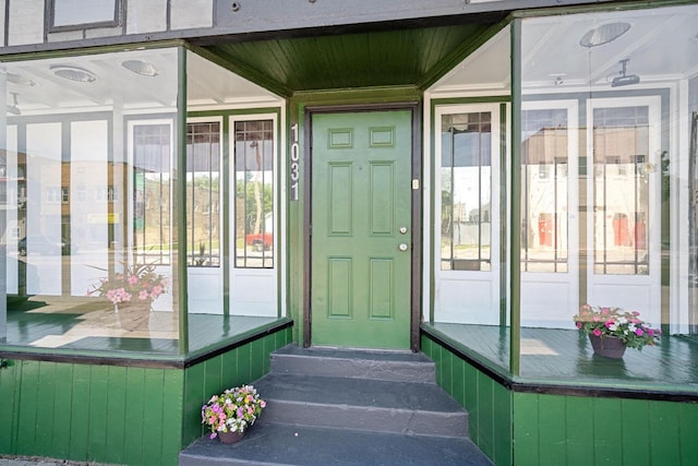 view of doorway to property