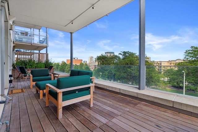 view of wooden terrace