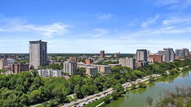 city view featuring a water view