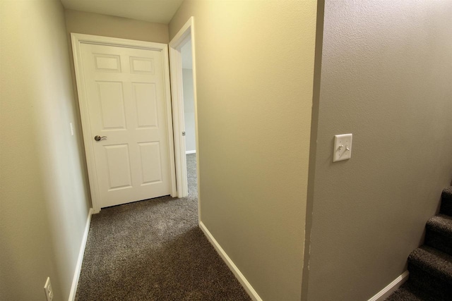 hallway with carpet