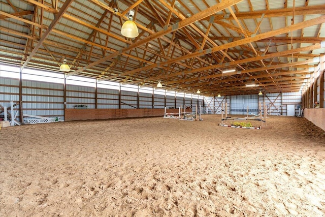 view of horse barn