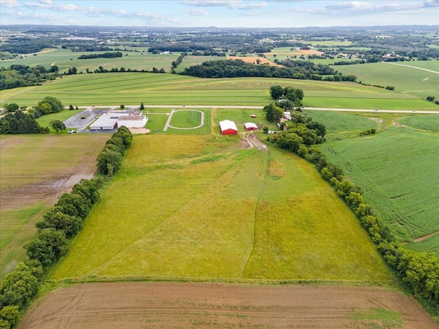 bird's eye view featuring a rural view