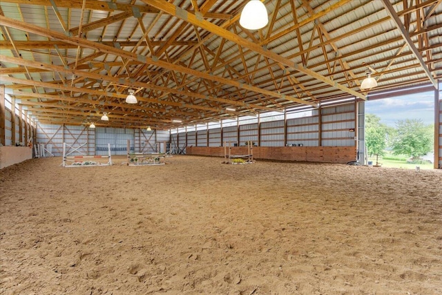 view of horse barn