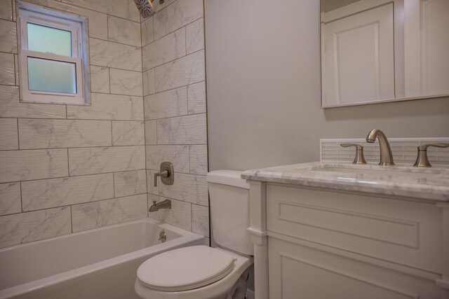 N9351 Juneau Ln, Necedah, WI 54646 - full bathroom with vanity, toilet, and tiled shower / bath