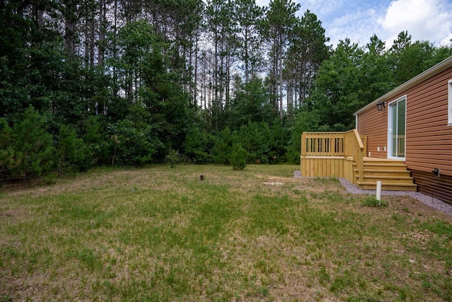N9351 Juneau Ln, Necedah, WI 54646 - view of yard with a deck