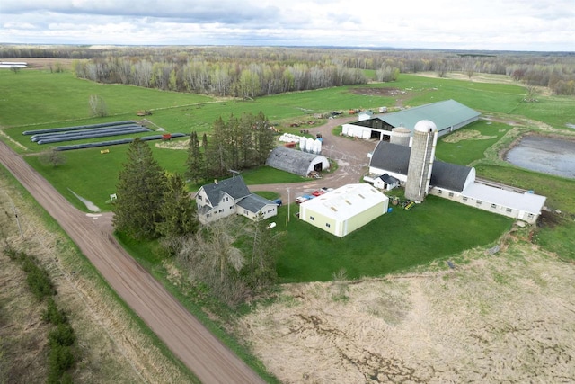 bird's eye view featuring a rural view