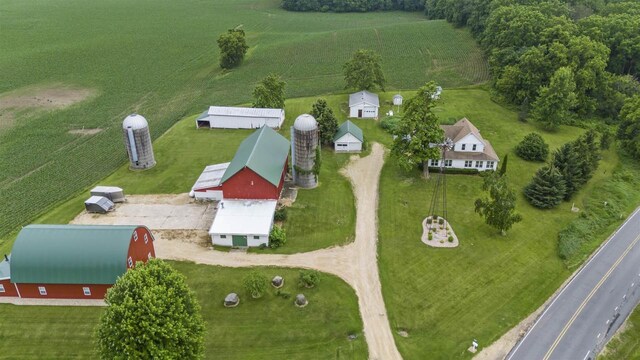 drone / aerial view featuring a rural view