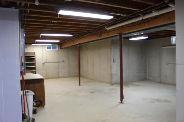 view of basement