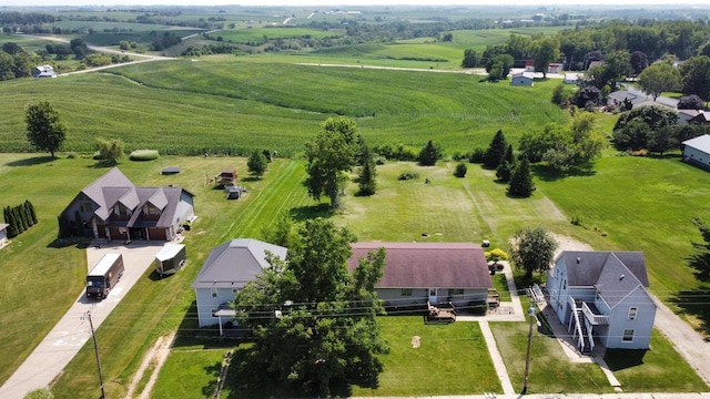 aerial view featuring a rural view