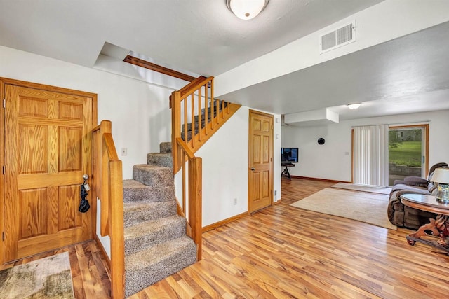 foyer featuring light hardwood / wood-style floors