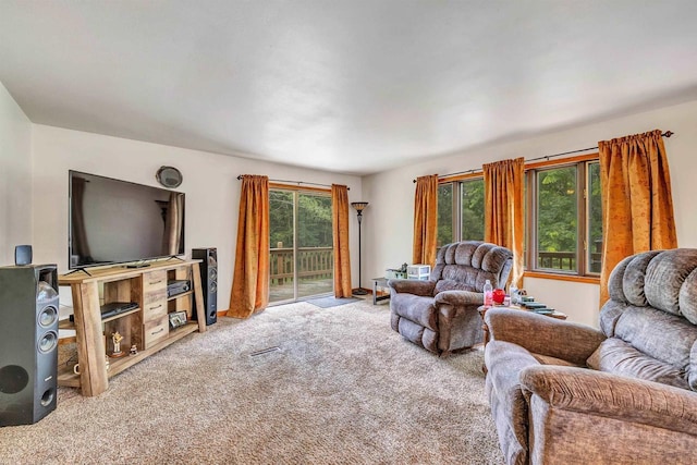 view of carpeted living room