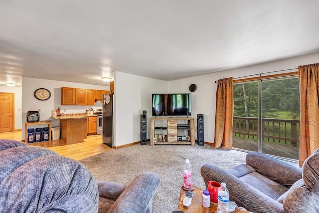 view of carpeted living room