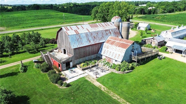 drone / aerial view featuring a rural view