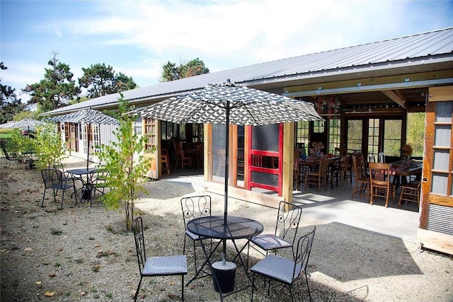 view of patio with french doors