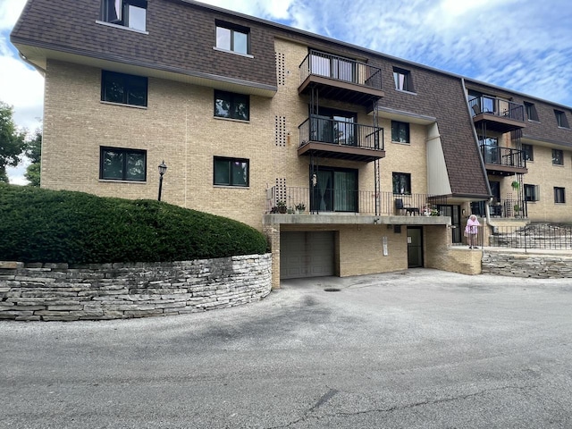 view of building exterior with a garage