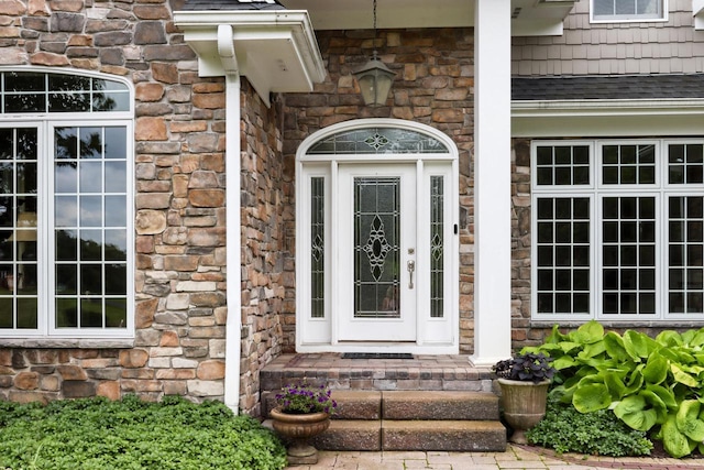 view of doorway to property