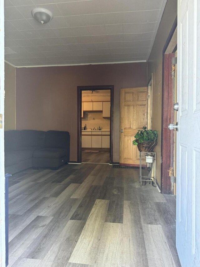 interior space featuring dark hardwood / wood-style flooring