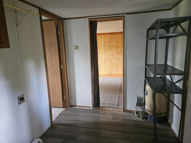 hallway featuring hardwood / wood-style floors