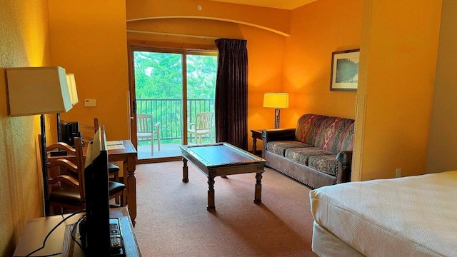 view of carpeted living room