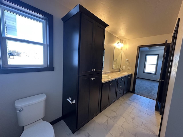 bathroom featuring toilet and vanity