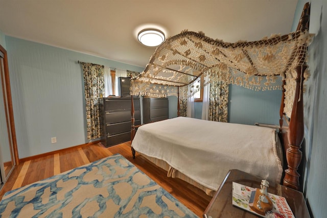 bedroom featuring hardwood / wood-style flooring