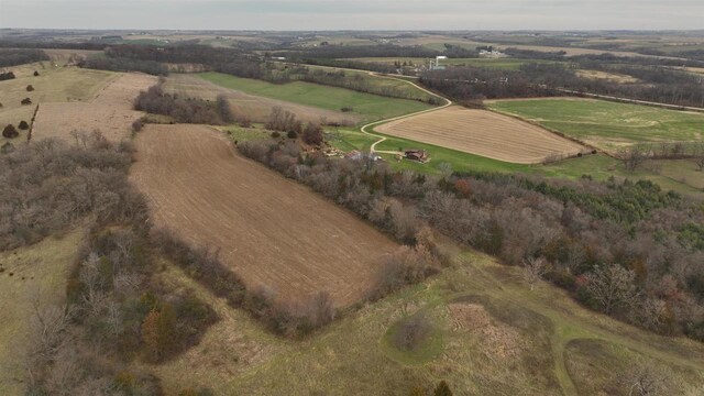 drone / aerial view with a rural view