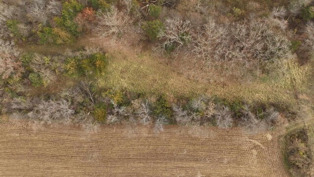 aerial view with a rural view