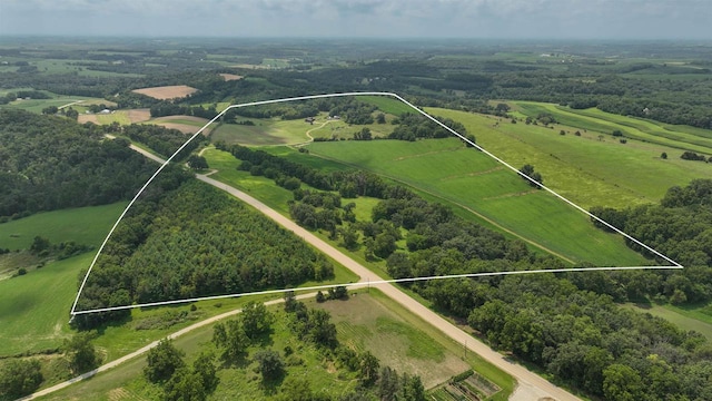 bird's eye view featuring a rural view