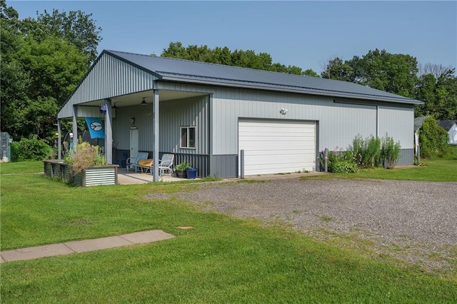 exterior space featuring a yard