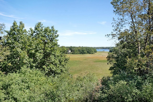 view of landscape with a water view