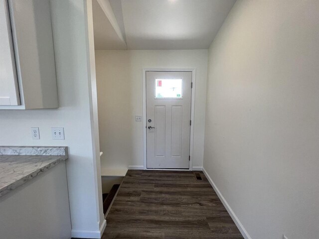 entryway featuring dark hardwood / wood-style floors