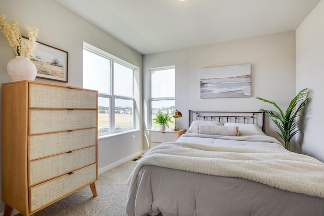 bedroom featuring carpet