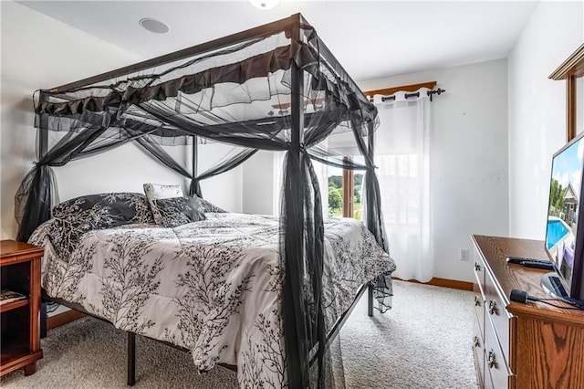 view of carpeted bedroom