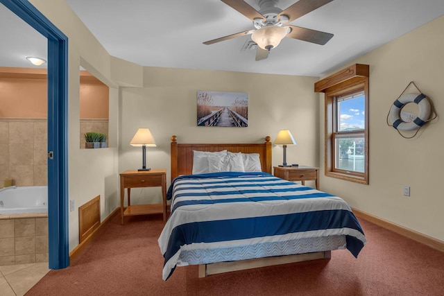 650 S Pier Dr Unit 2, Sheboygan, WI 53081 - bedroom featuring ceiling fan and light carpet