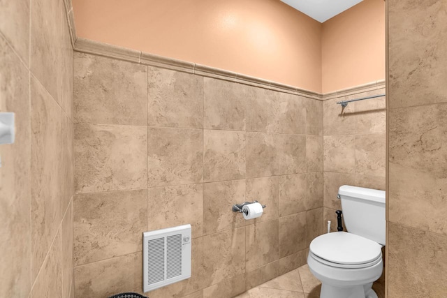 650 S Pier Dr Unit 2, Sheboygan, WI 53081 - bathroom with tile walls, tile patterned flooring, and toilet