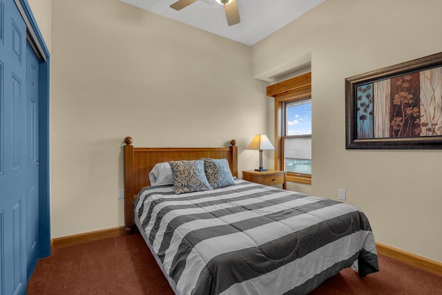 650 S Pier Dr Unit 2, Sheboygan, WI 53081 - carpeted bedroom with ceiling fan