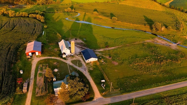 drone / aerial view featuring a rural view