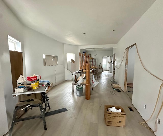 misc room featuring light wood-type flooring