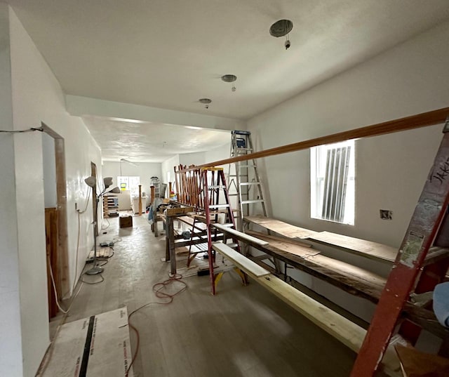 miscellaneous room featuring hardwood / wood-style floors