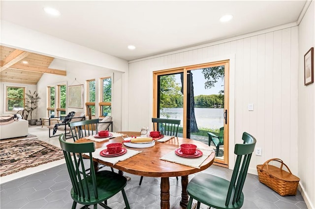 23855 Garden Lake Rd, Cable, WI 54821 - dining space with plenty of natural light and recessed lighting