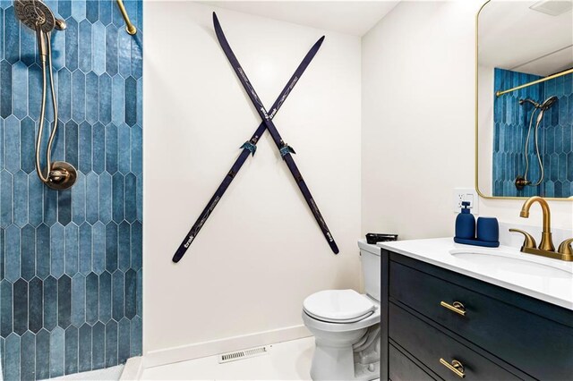 23855 Garden Lake Rd, Cable, WI 54821 - full bath featuring vanity, toilet, and a tile shower