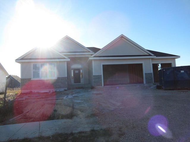 view of front of home featuring a garage