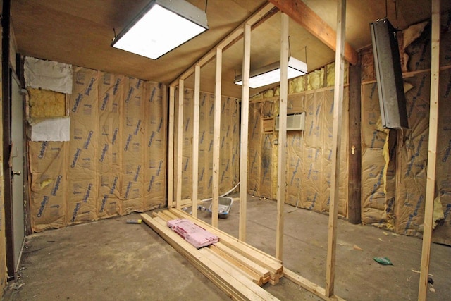 interior space featuring an AC wall unit