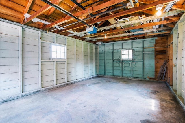 garage featuring a garage door opener