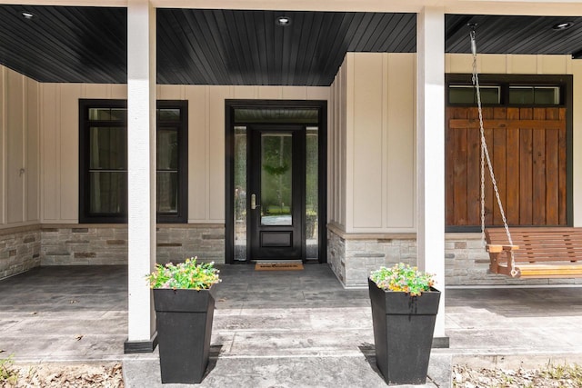 view of doorway to property