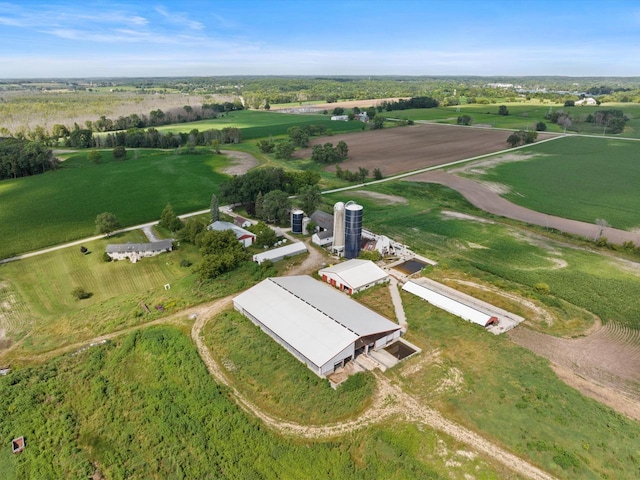 bird's eye view featuring a rural view